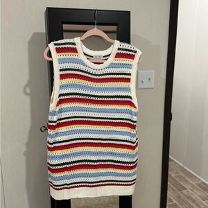 Multicolor Striped Sleeveless Knit Top